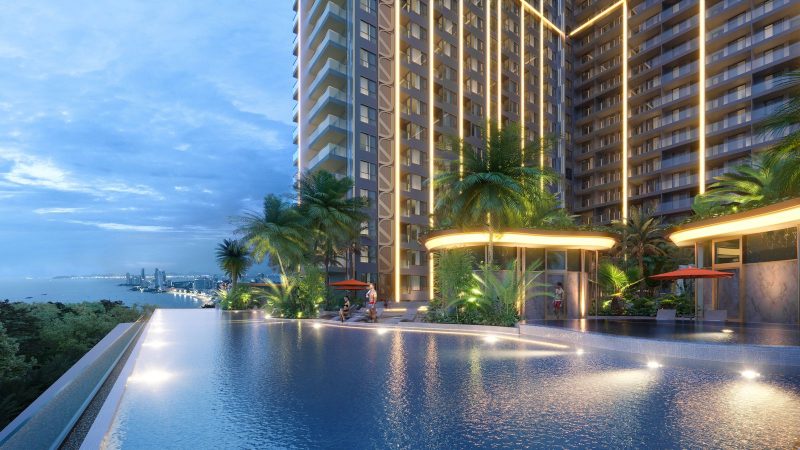 10_GRAND SOLAIRE NOBLE_EXTERIOR_GARDEN AND POOL 02-02_TWILIGHT_Draft_04