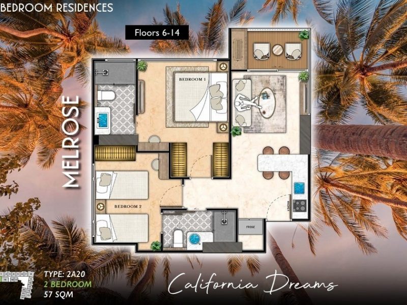 Type 2A20 2 bed 57 sqm
