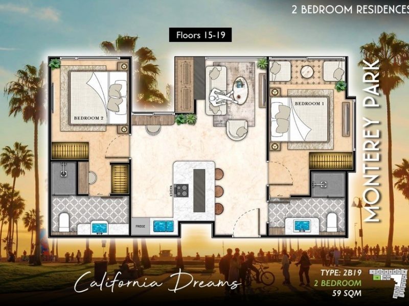 Type 2B19 2 bed 59 sqm