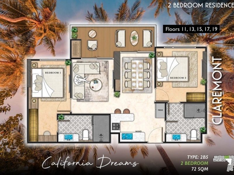 Type 2B5 2 bed 72 sqm